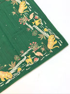Bottle Green Moonga Tussar Silk Sabyasachi-Inspired Embroidery Saree