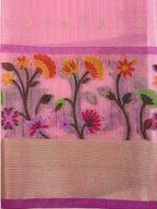 Lavender Pink Kota Zari Jamdani Meenkari Saree
