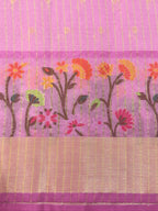 Lavender Pink Kota Zari Jamdani Meenkari Saree