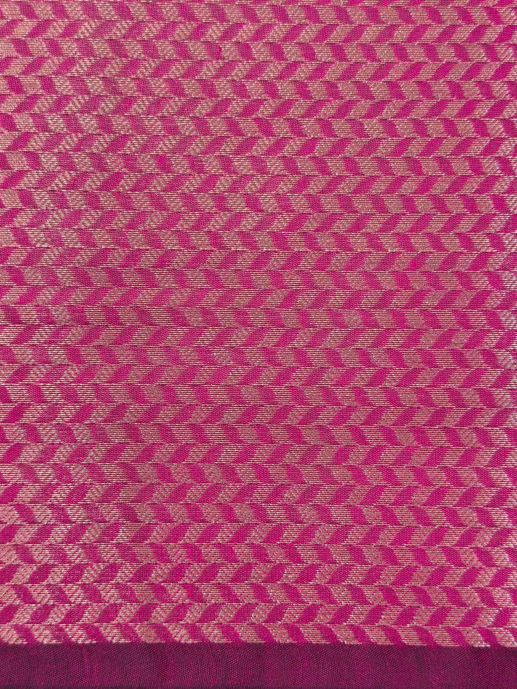 Magenta Mul Cotton Banarasi Saree with Floral Zari Motifs