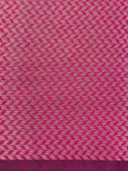 Magenta Mul Cotton Banarasi Saree with Floral Zari Motifs