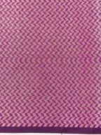 Royal Purple Mul Cotton Banarasi Saree with Floral Zari Motifs