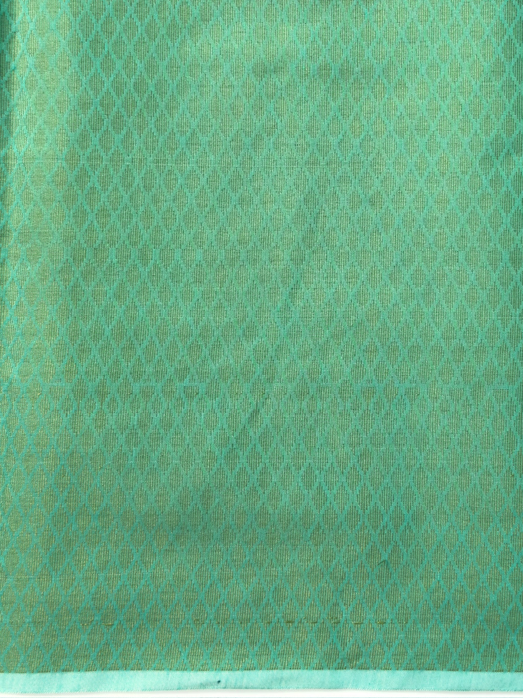 Turquoise Green Soft Cotton Jamdani Saree with Floral Pattern