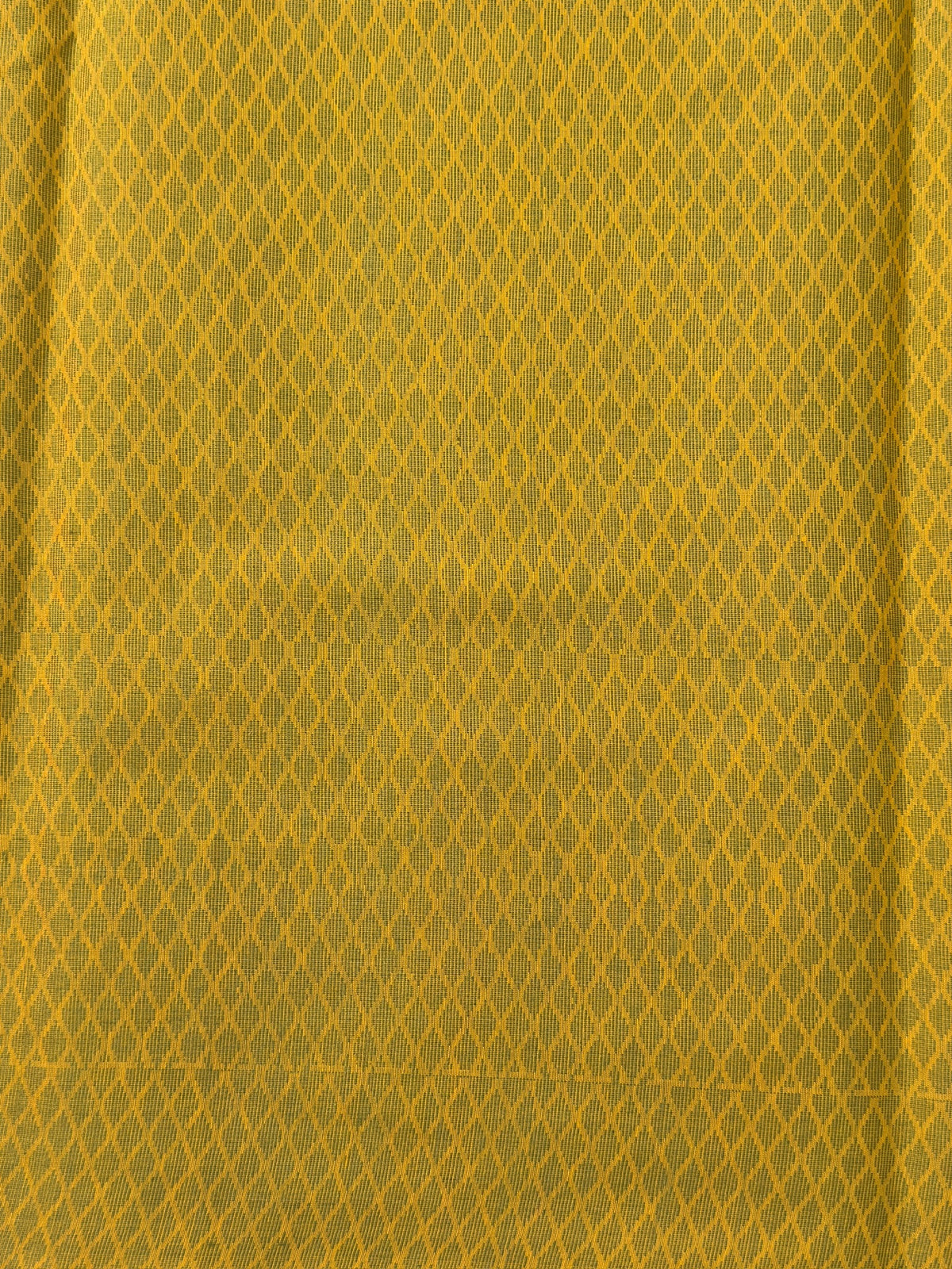Mustard Yellow Soft Cotton Jamdani Saree with Floral Pattern
