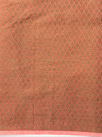 Coral Pink Soft Cotton Jamdani Saree with Floral Pattern