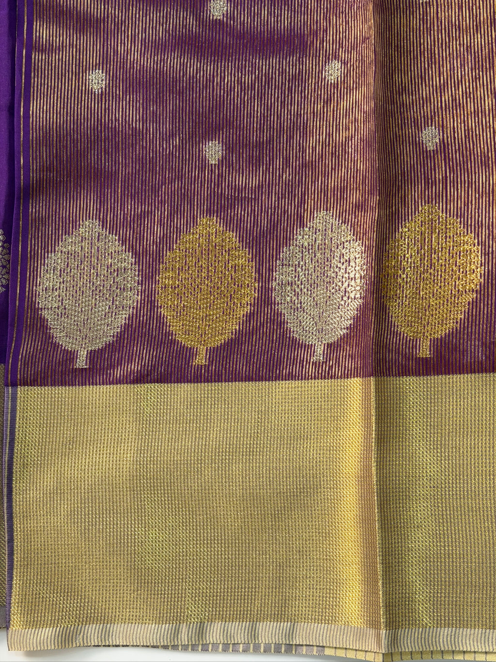 Royal Purple Butter Soft Silk Saree with Fancy Tissue Blouse & Pallu