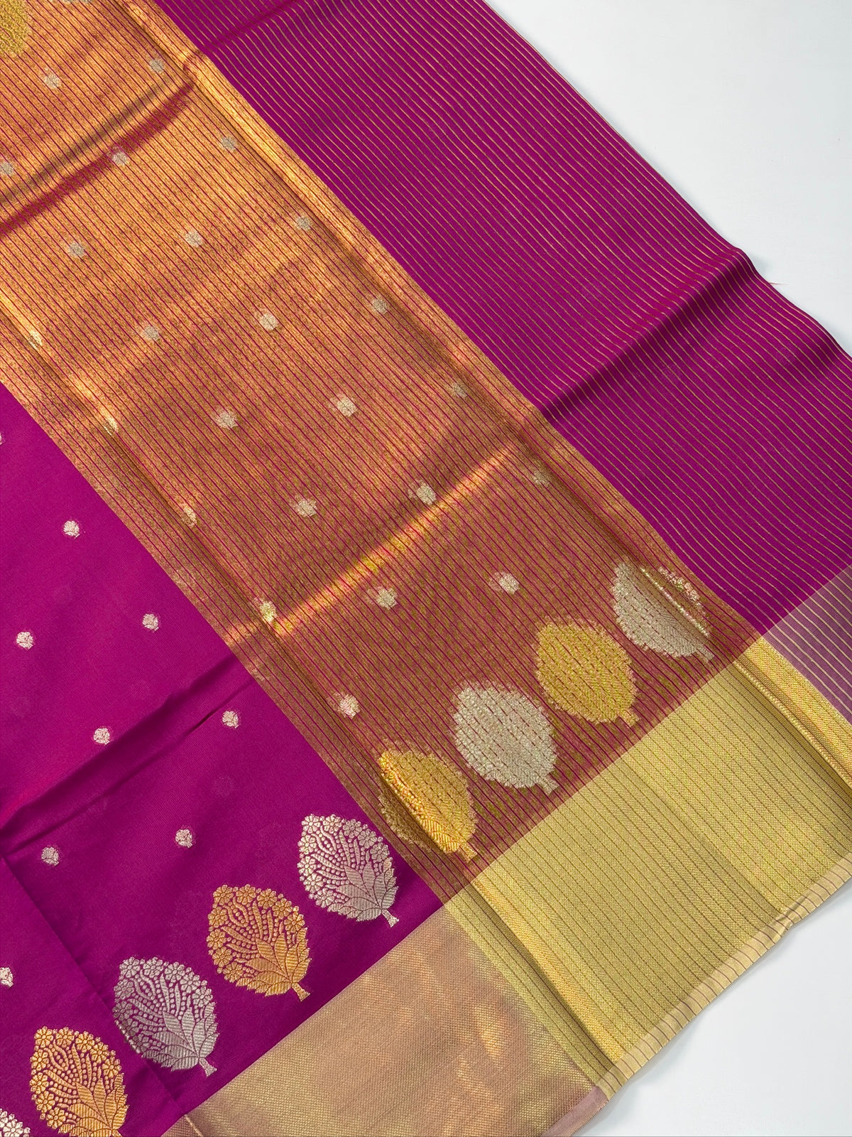 Magenta Pink Butter Soft Silk Saree with Fancy Tissue Blouse & Pallu