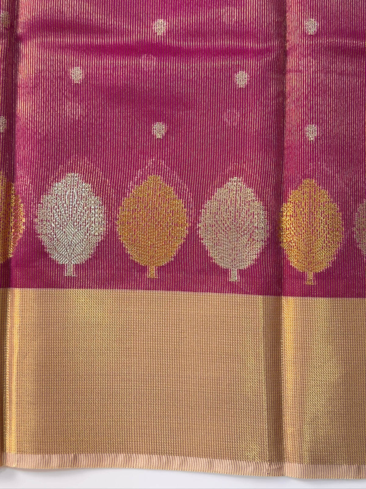 Magenta Pink Butter Soft Silk Saree with Fancy Tissue Blouse & Pallu
