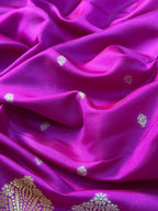 Magenta Pink Butter Soft Silk Saree with Fancy Tissue Blouse & Pallu