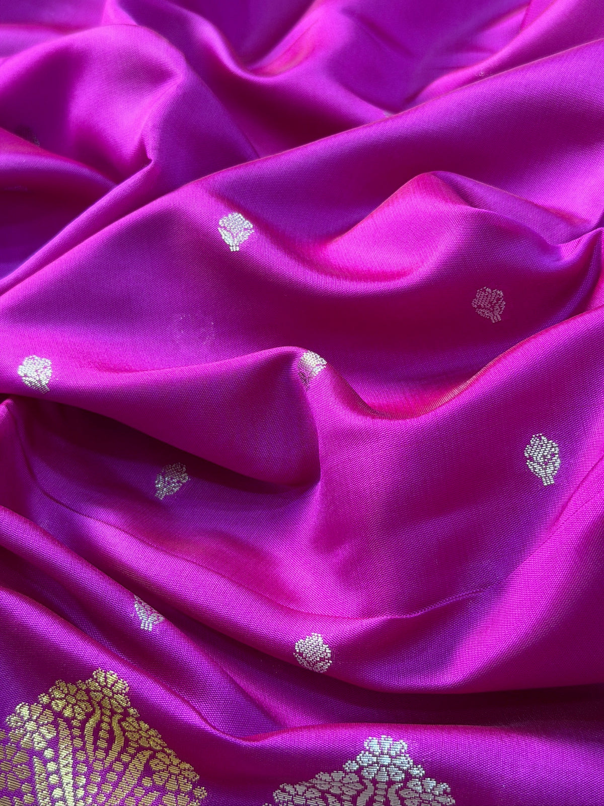 Magenta Pink Butter Soft Silk Saree with Fancy Tissue Blouse & Pallu