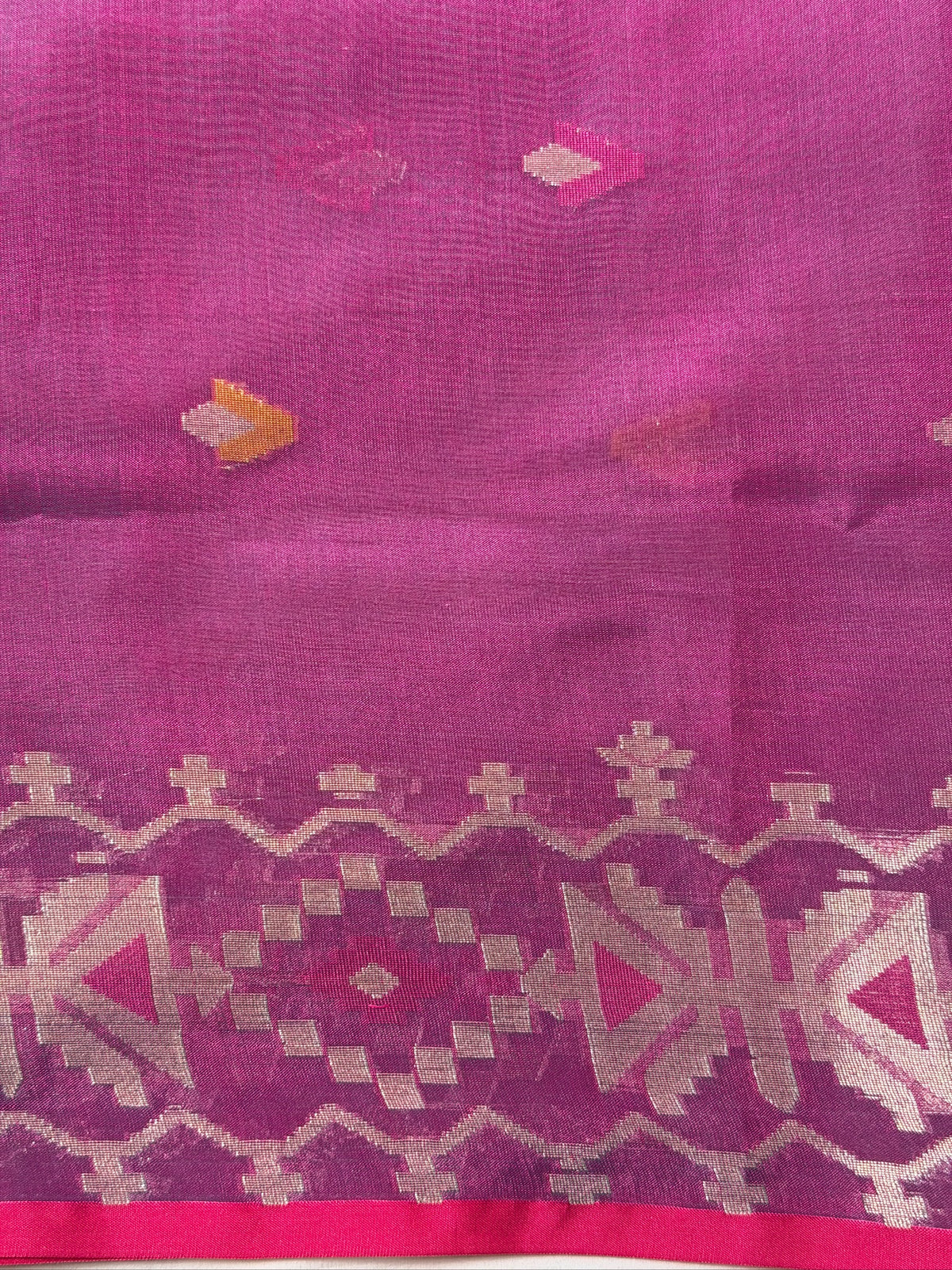Turquoise Blue Organza Jamdani Meenkari Saree with Floral Border